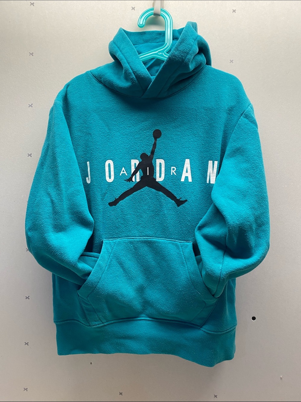 Jordan Teal Pullover Hoodie with Jumpman Logo